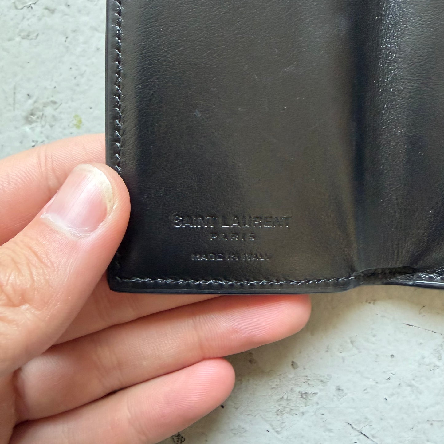 Saint Laurent Paris Calfskin Star Wallet (OS)