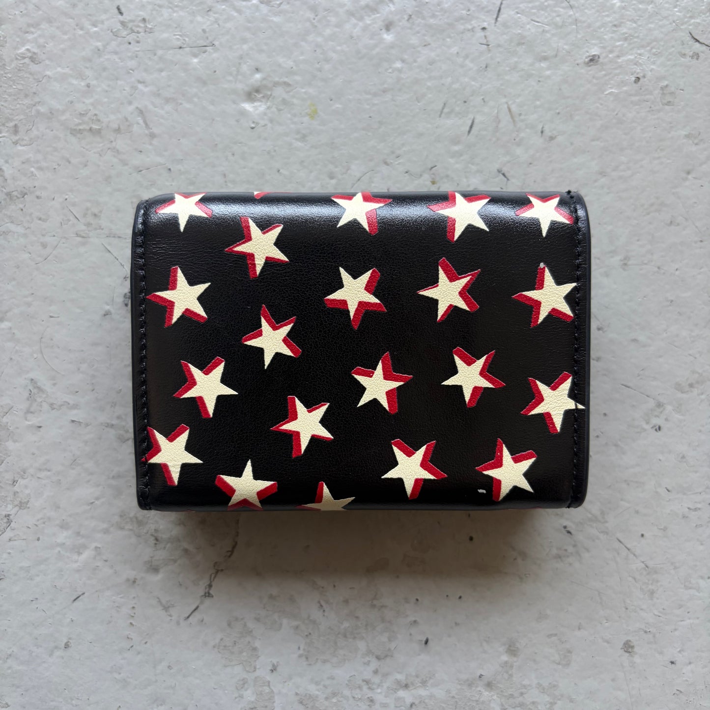 Saint Laurent Paris Calfskin Star Wallet (OS)