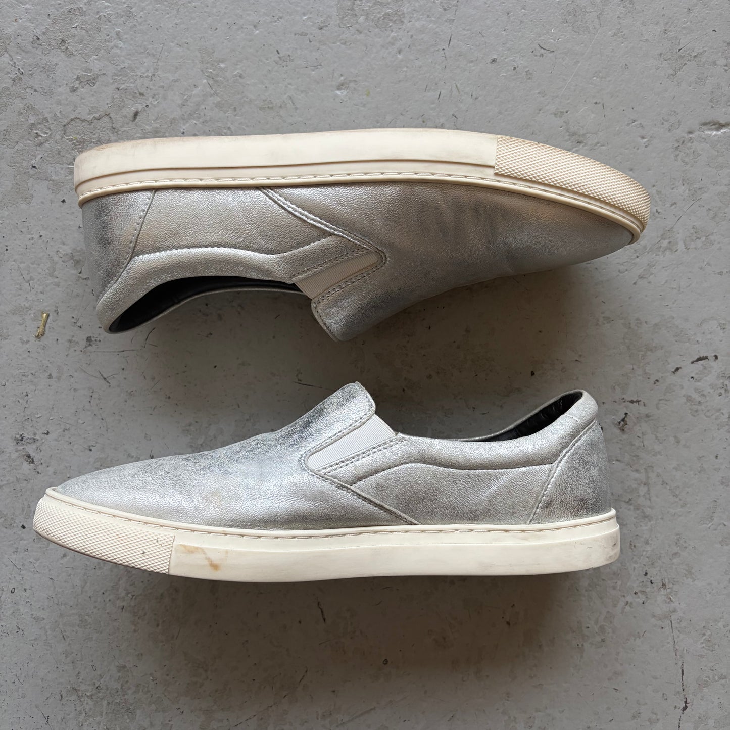 Dsquared2 Silver Slip On Sneakers (40)