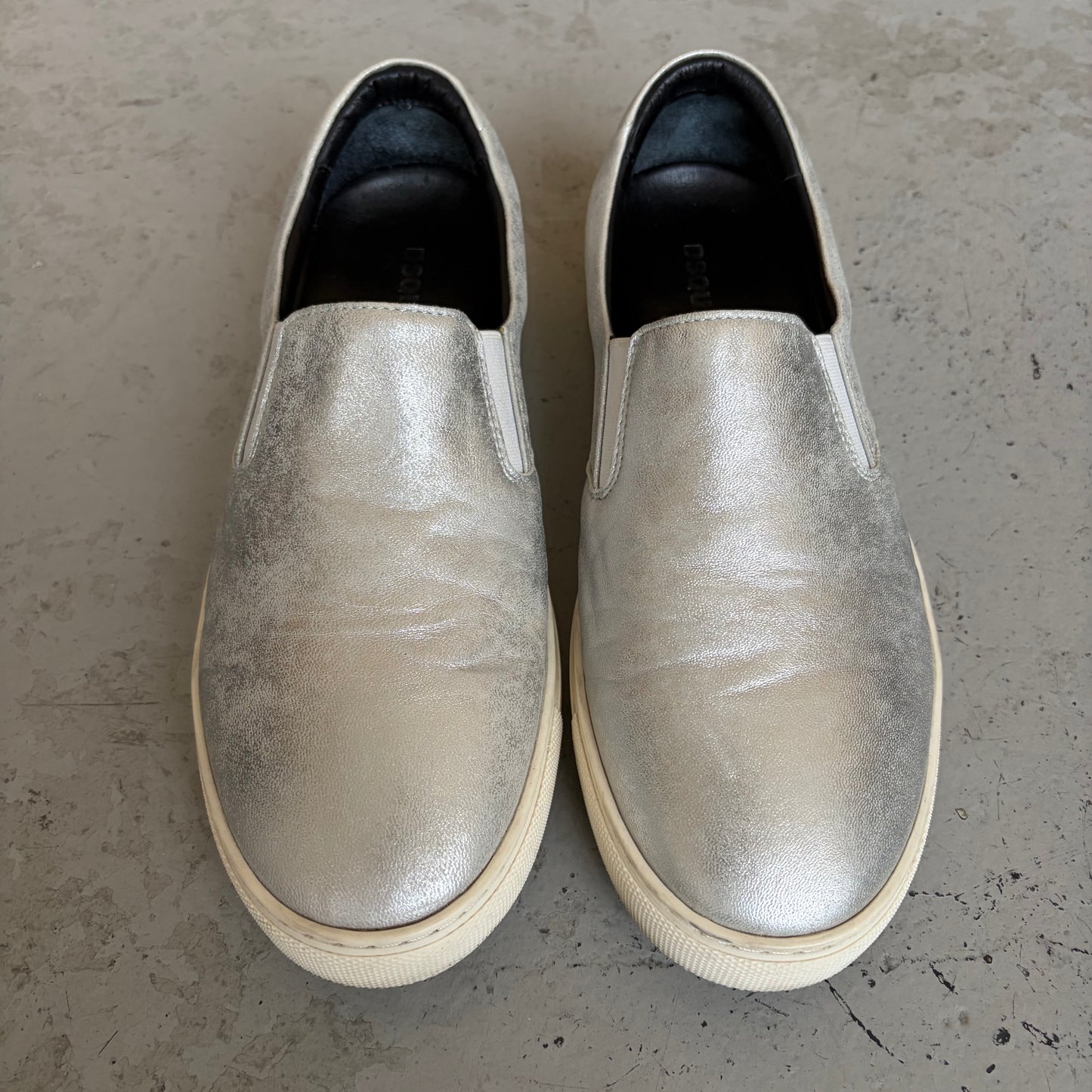 Dsquared2 Silver Slip On Sneakers (40)