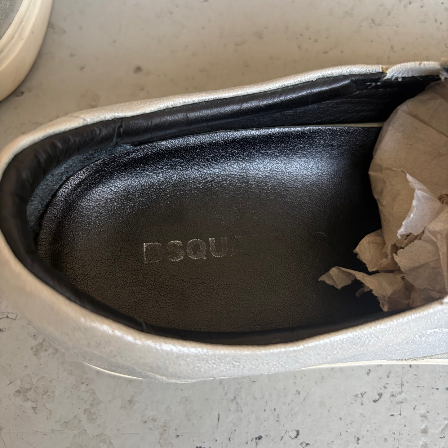 Dsquared2 Silver Slip On Sneakers (40)