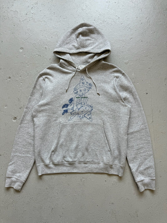 Saint Laurent Paris Grey Clown Hoodie (XL)