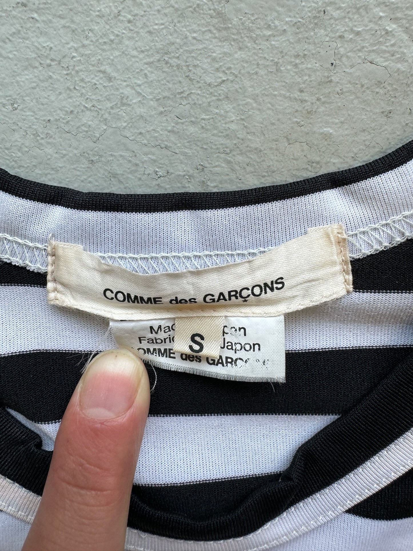 Comme Des Garcons 2022 Black & White Stripe Long Sleeve (S)