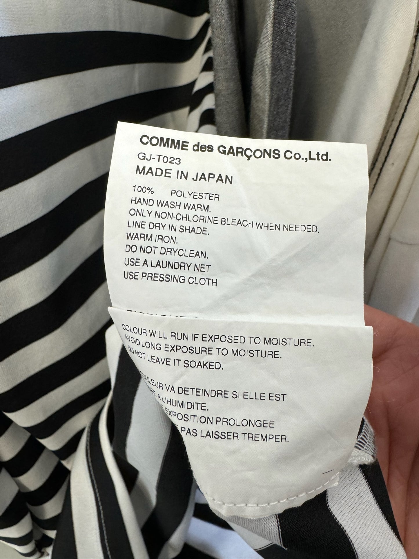 Comme Des Garcons 2022 Black & White Stripe Long Sleeve (S)