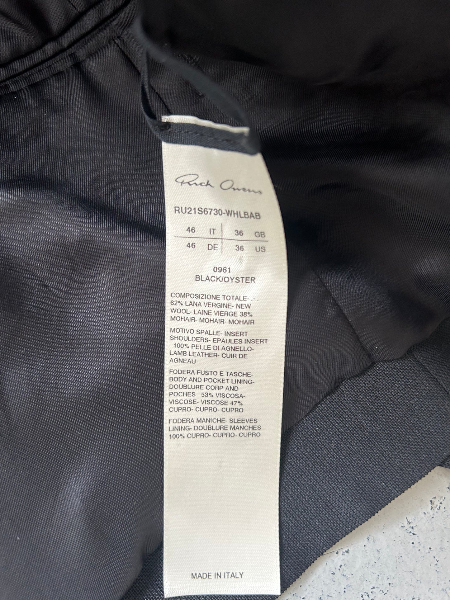 Rick Owens SS21 PHLEGETHON Alice Neue Blazer (46)