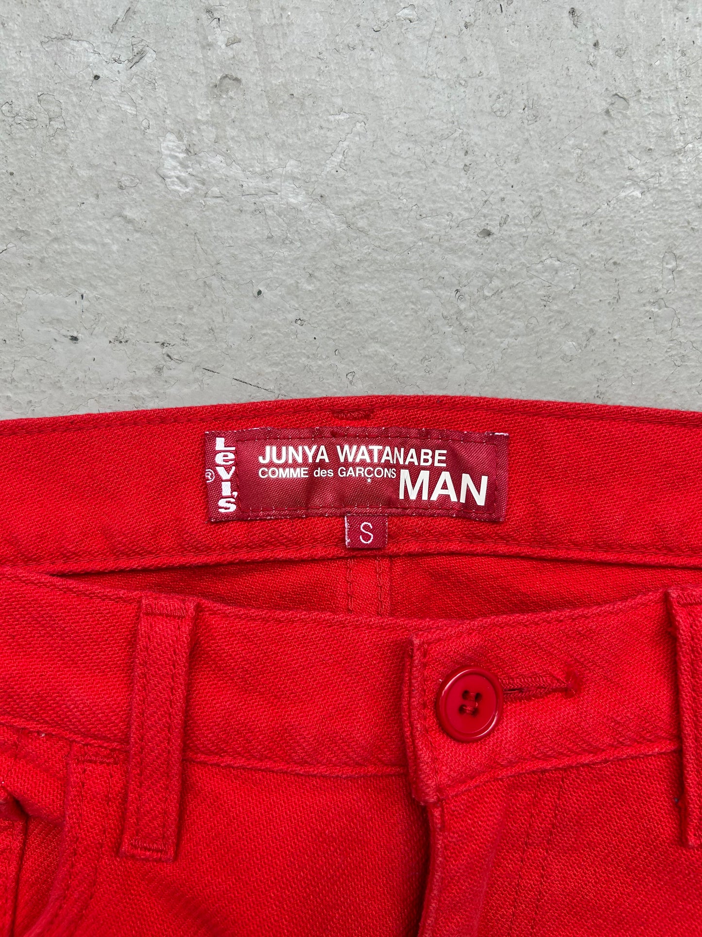 Junya Watanabe x Comme Des Garcons AD2001 Red Poem Denim (S)