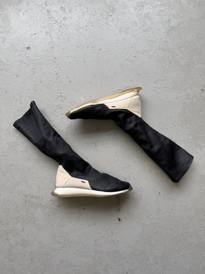 Rick Owens Oblique Runner Stretch Sock Boots (44)