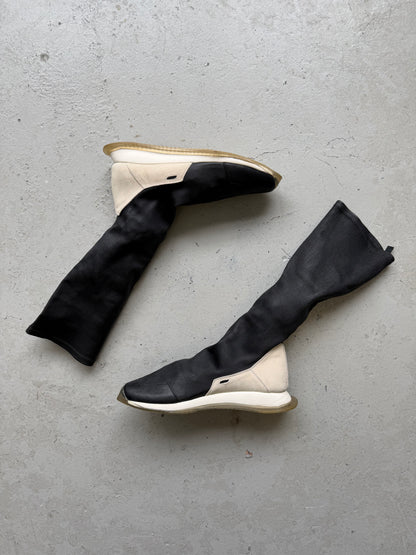 Rick Owens Oblique Runner Stretch Sock Boots (44)