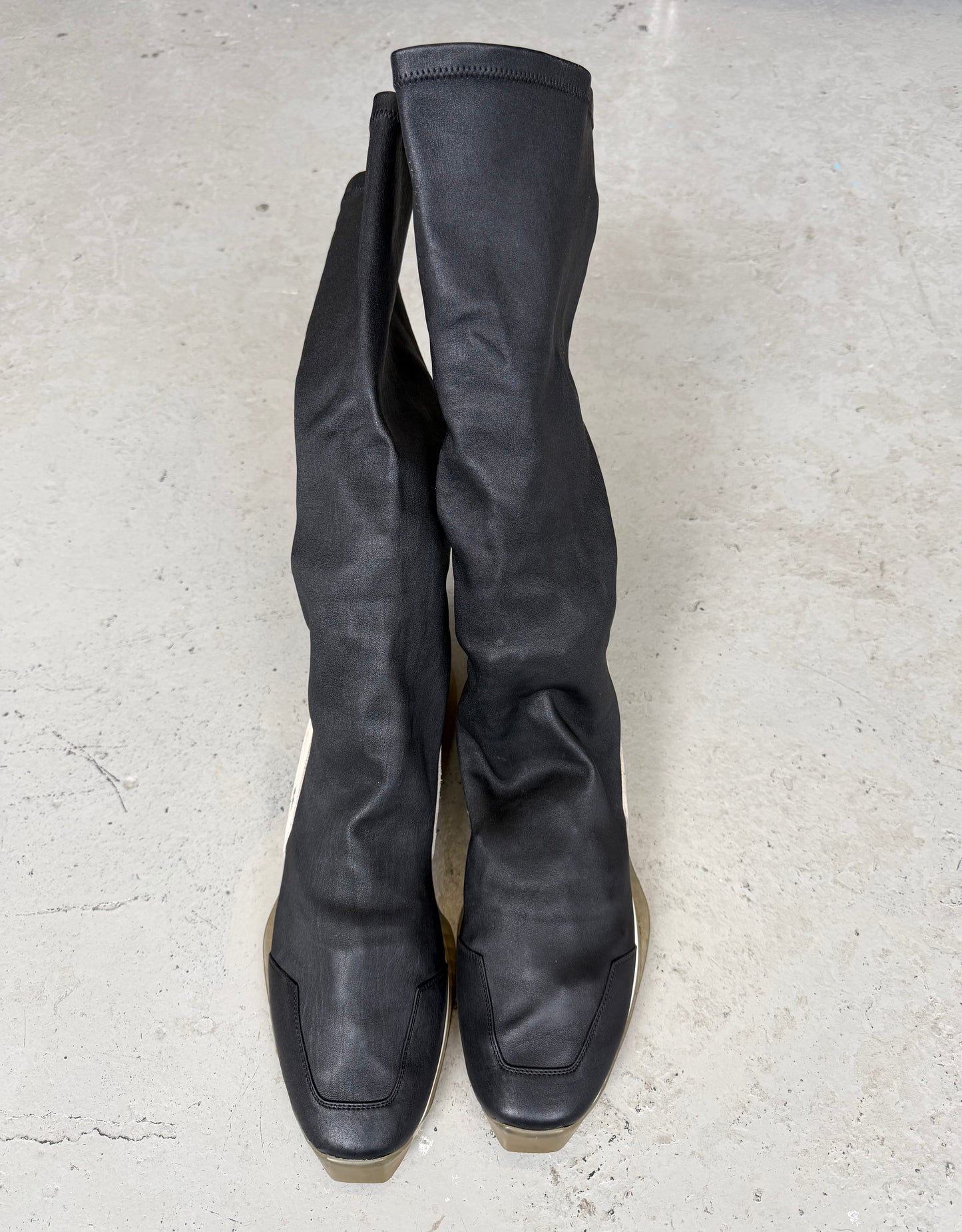 Rick Owens Oblique Runner Stretch Sock Boots (44)
