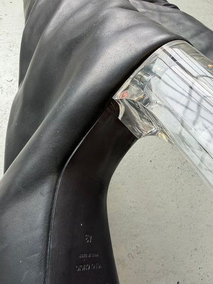 Rick Owens Thigh High Flare Kiss Boots (43)