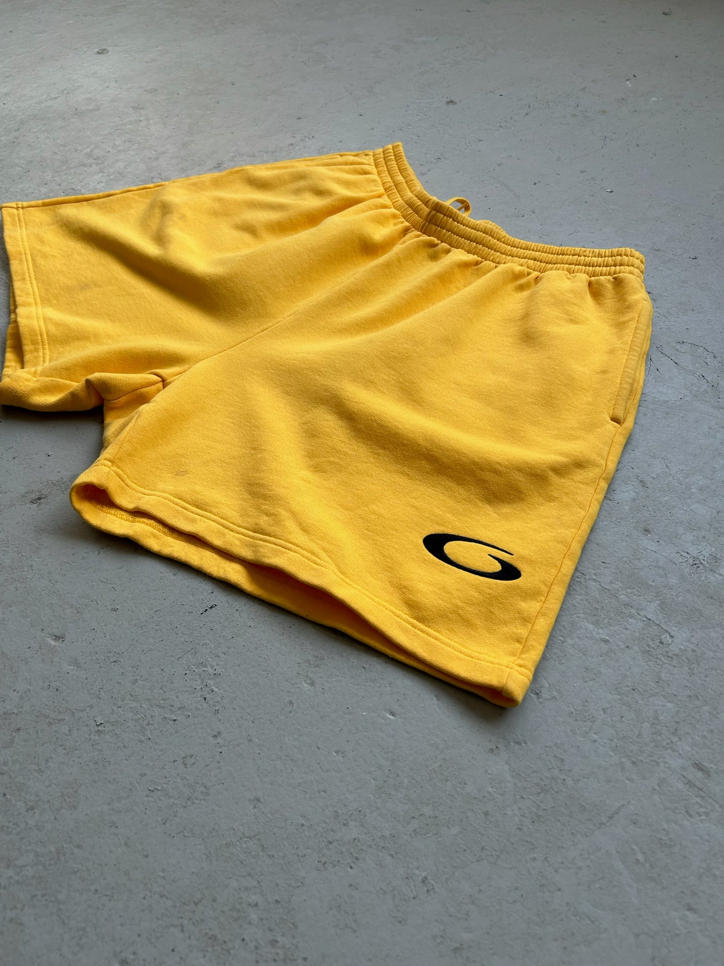 Balenciaga Yellow Logo Cotton Shorts (XL)