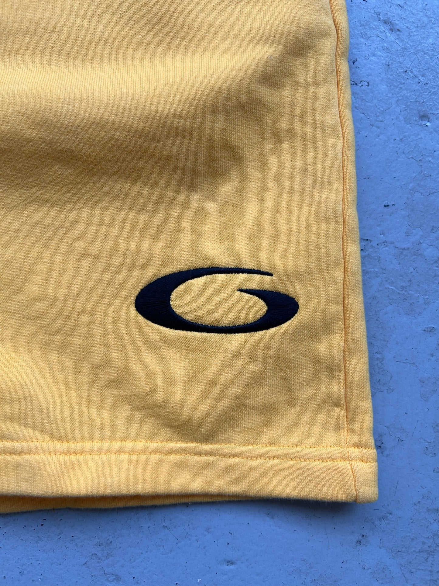 Balenciaga Yellow Logo Cotton Shorts (XL)