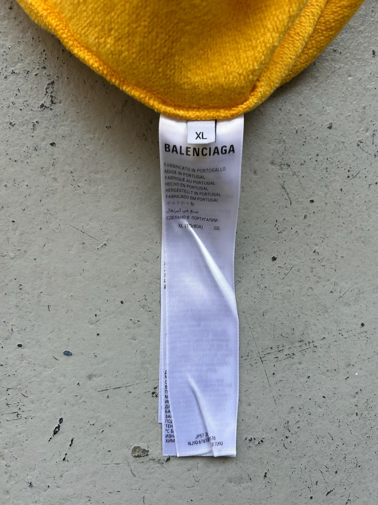 Balenciaga Yellow Logo Cotton Shorts (XL)