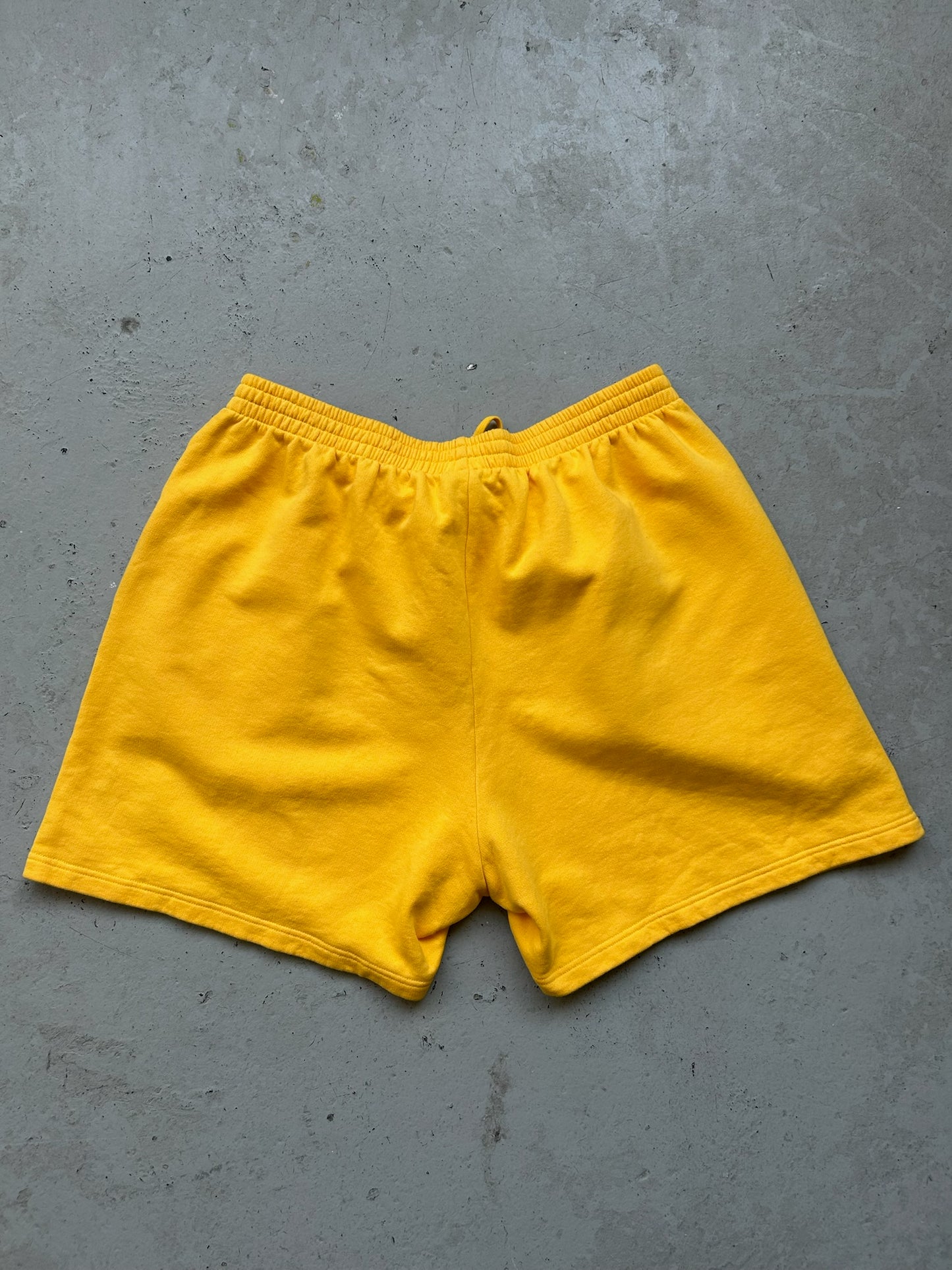 Balenciaga Yellow Logo Cotton Shorts (XL)