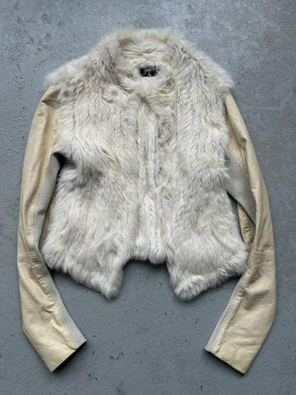 Vintage Winter White Fur Sweater (XS)