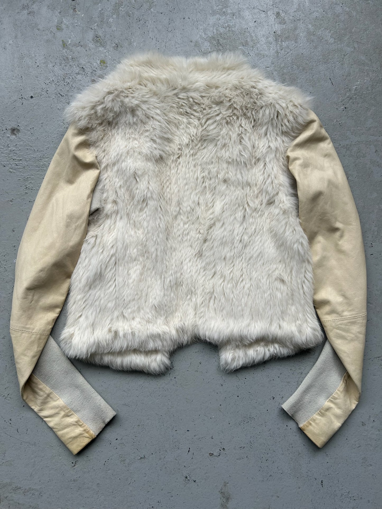 Vintage Winter White Fur Sweater (XS)