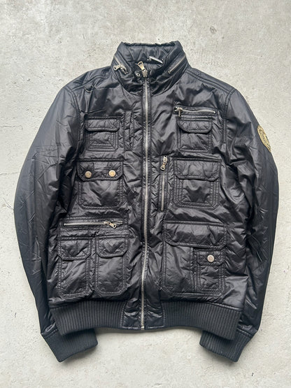 Dolce & Gabbana 2000's Black Nylon Multi Pocket Utility Jacket (52)