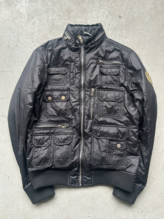 Dolce & Gabbana 2000's Black Nylon Multi Pocket Utility Jacket (52)