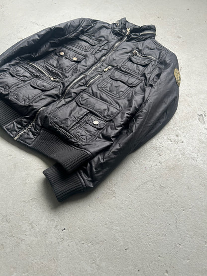 Dolce & Gabbana 2000's Black Nylon Multi Pocket Utility Jacket (52)