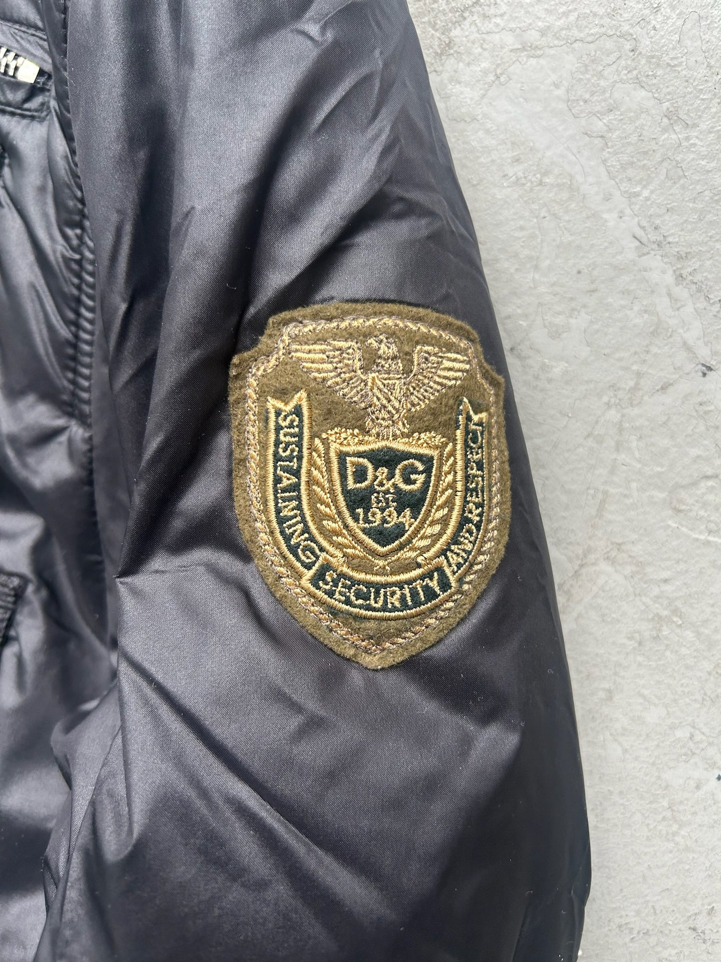 Dolce & Gabbana 2000's Black Nylon Multi Pocket Utility Jacket (52)