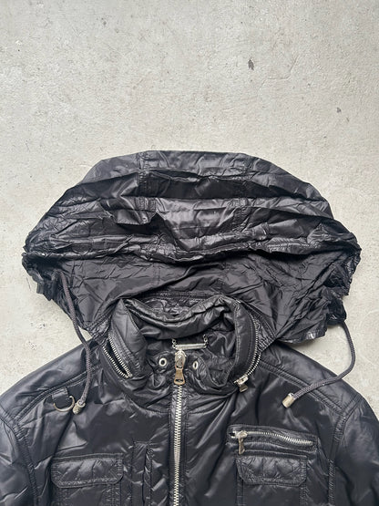 Dolce & Gabbana 2000's Black Nylon Multi Pocket Utility Jacket (52)