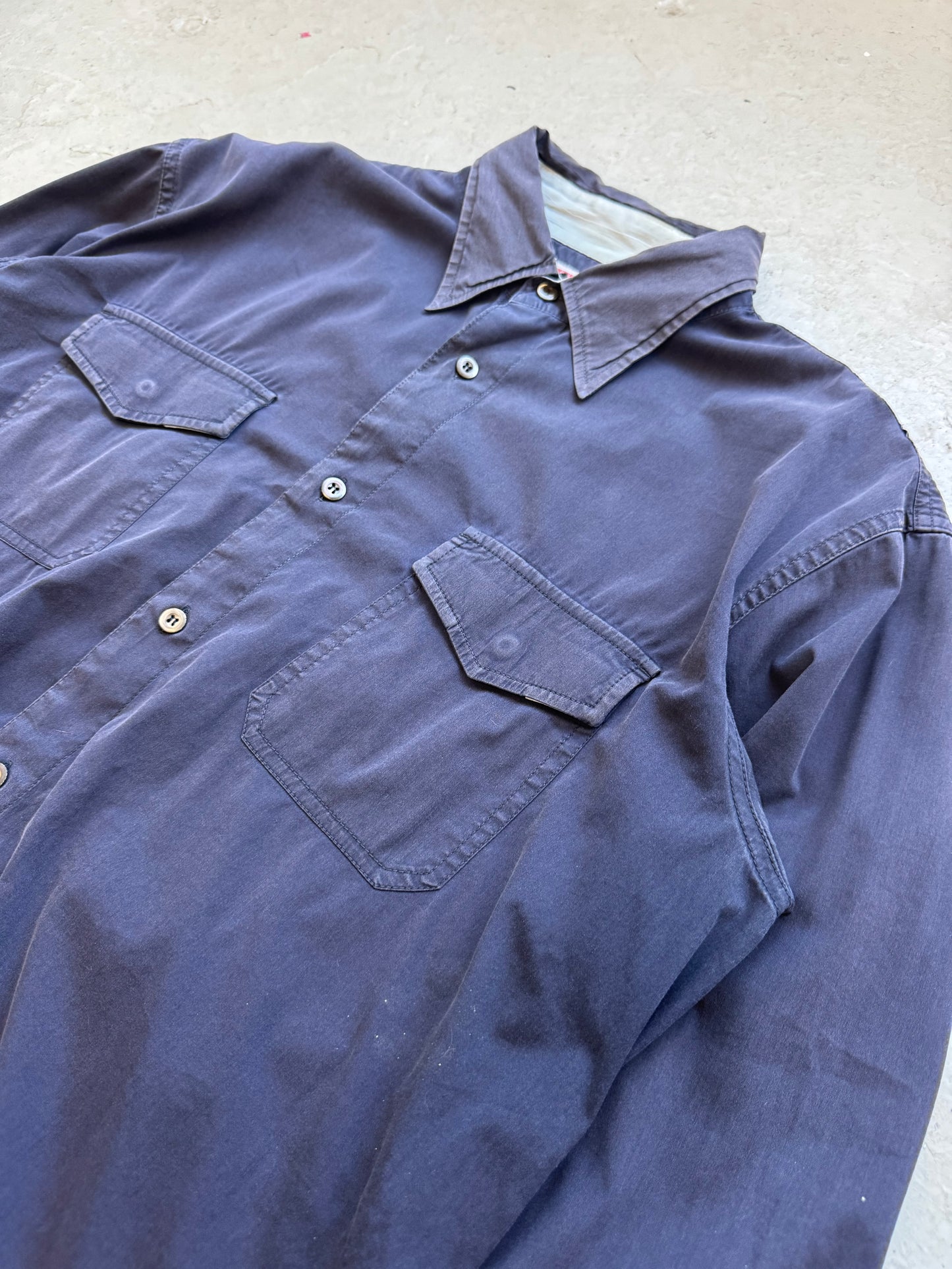 Prada Navy Button Up (42)