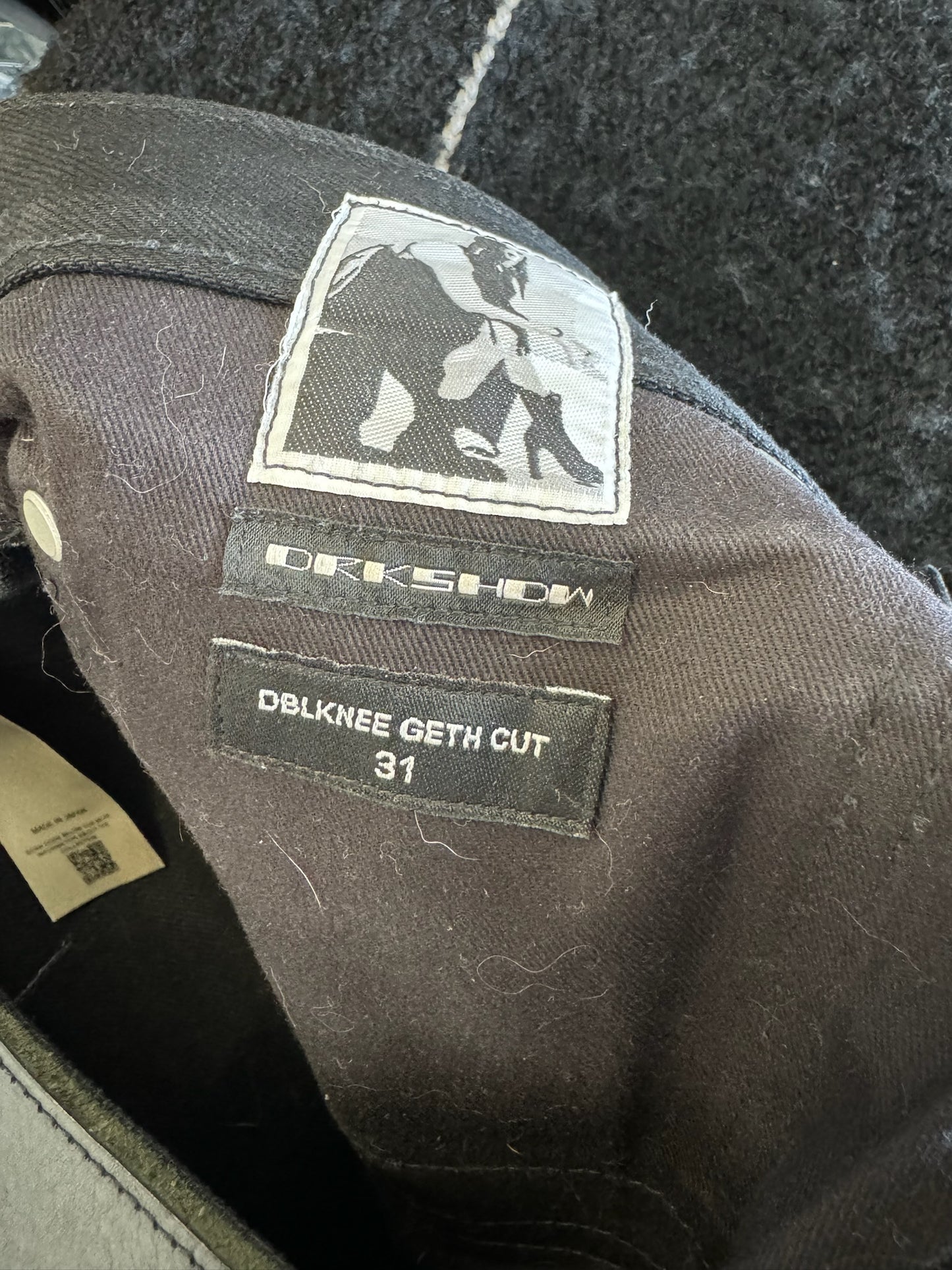 Rick Owens DRKSHDW Double Black Knee Geth Cut (31)
