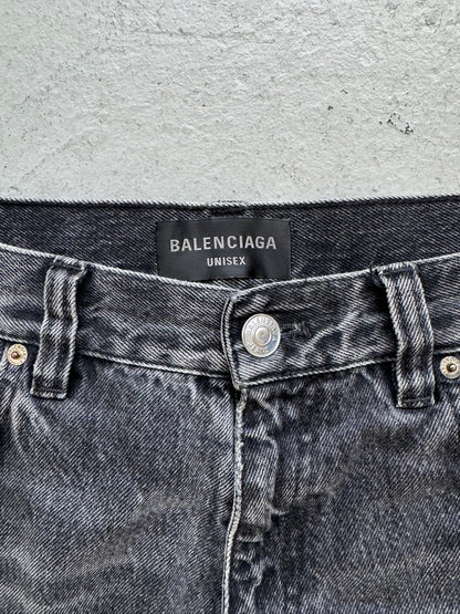 Balenciaga Flared Lost Tape Grey Denim (S)
