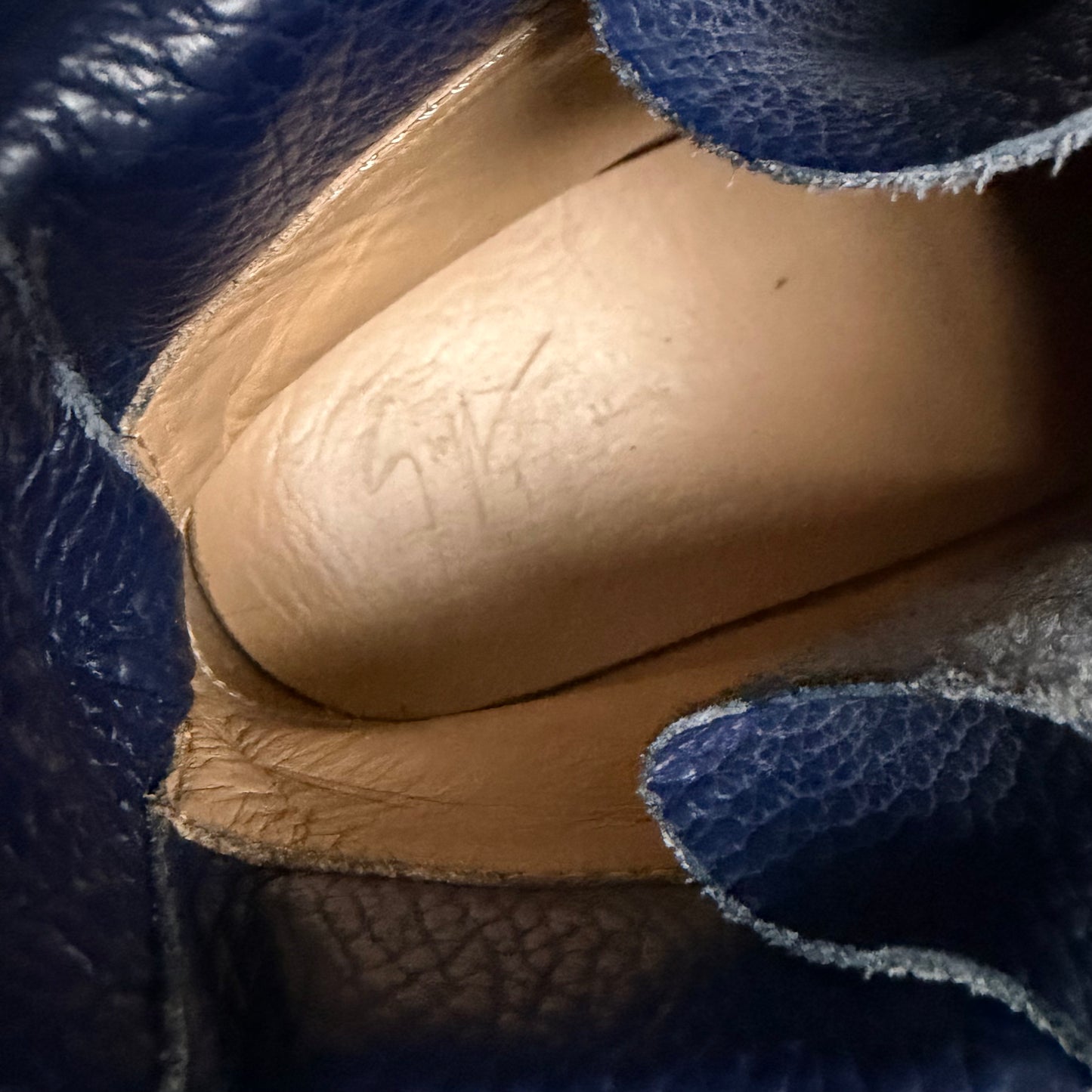 Giuseppe Navy Leather Sneakers (9)