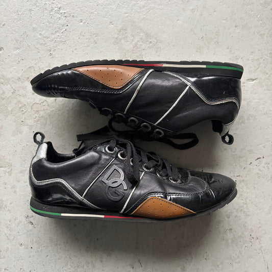 Dolce & Gabbana Patent Leather Black Sneakers (8.5)