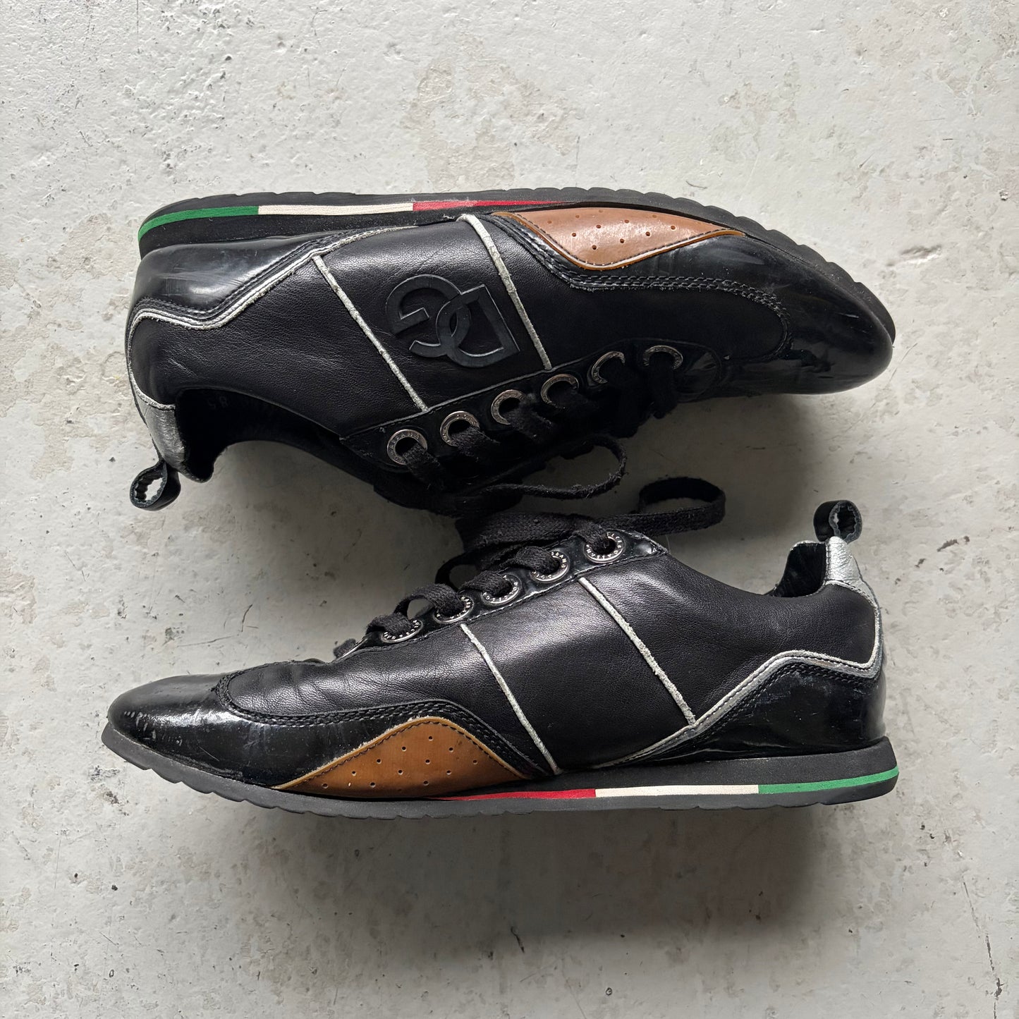 Dolce & Gabbana Patent Leather Black Sneakers (8.5)