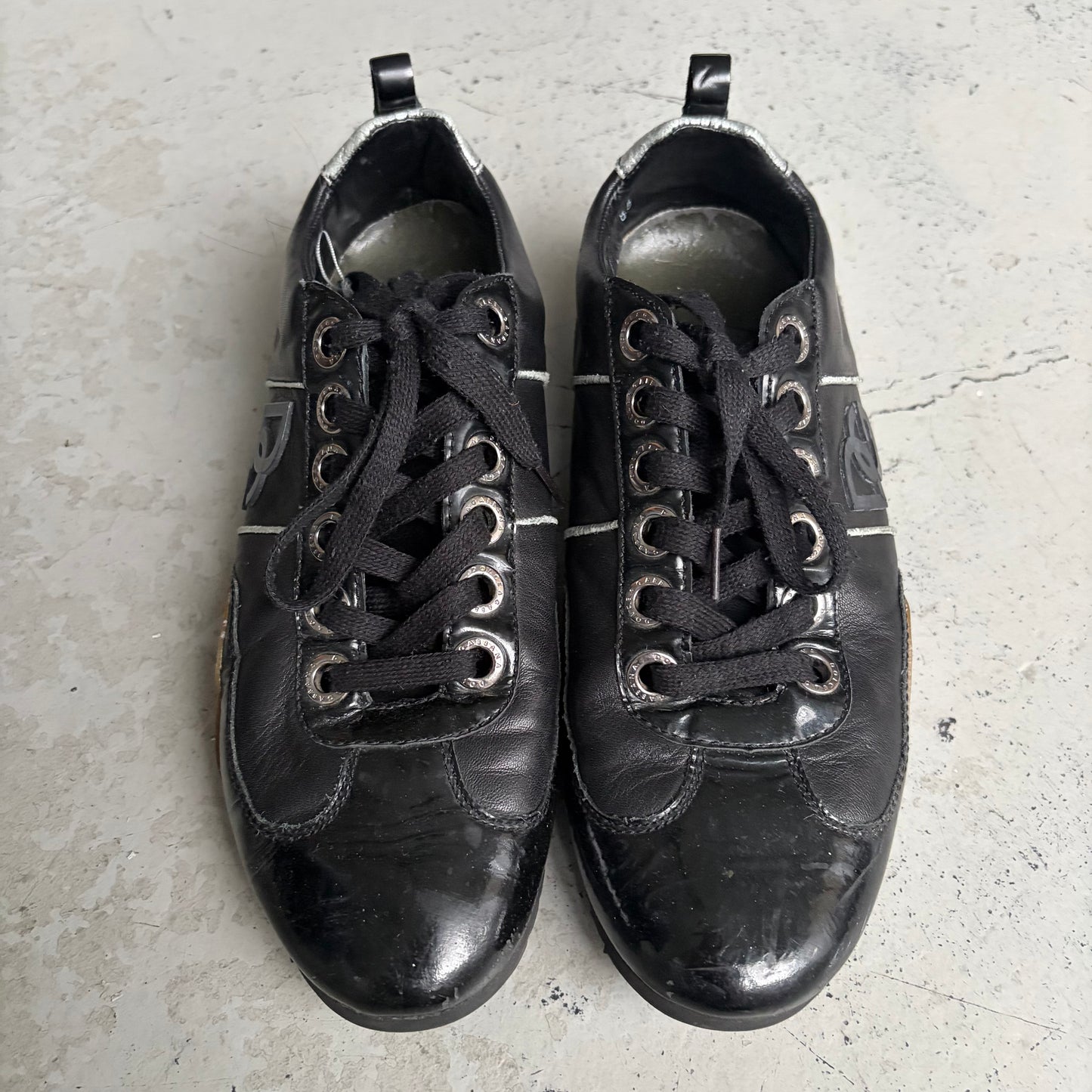Dolce & Gabbana Patent Leather Black Sneakers (8.5)