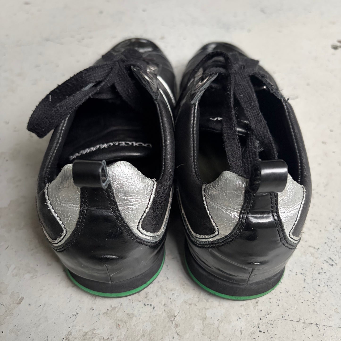 Dolce & Gabbana Patent Leather Black Sneakers (8.5)
