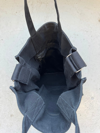 A.P.C. Rue Madame Paris Black Canvas Bag (OS)