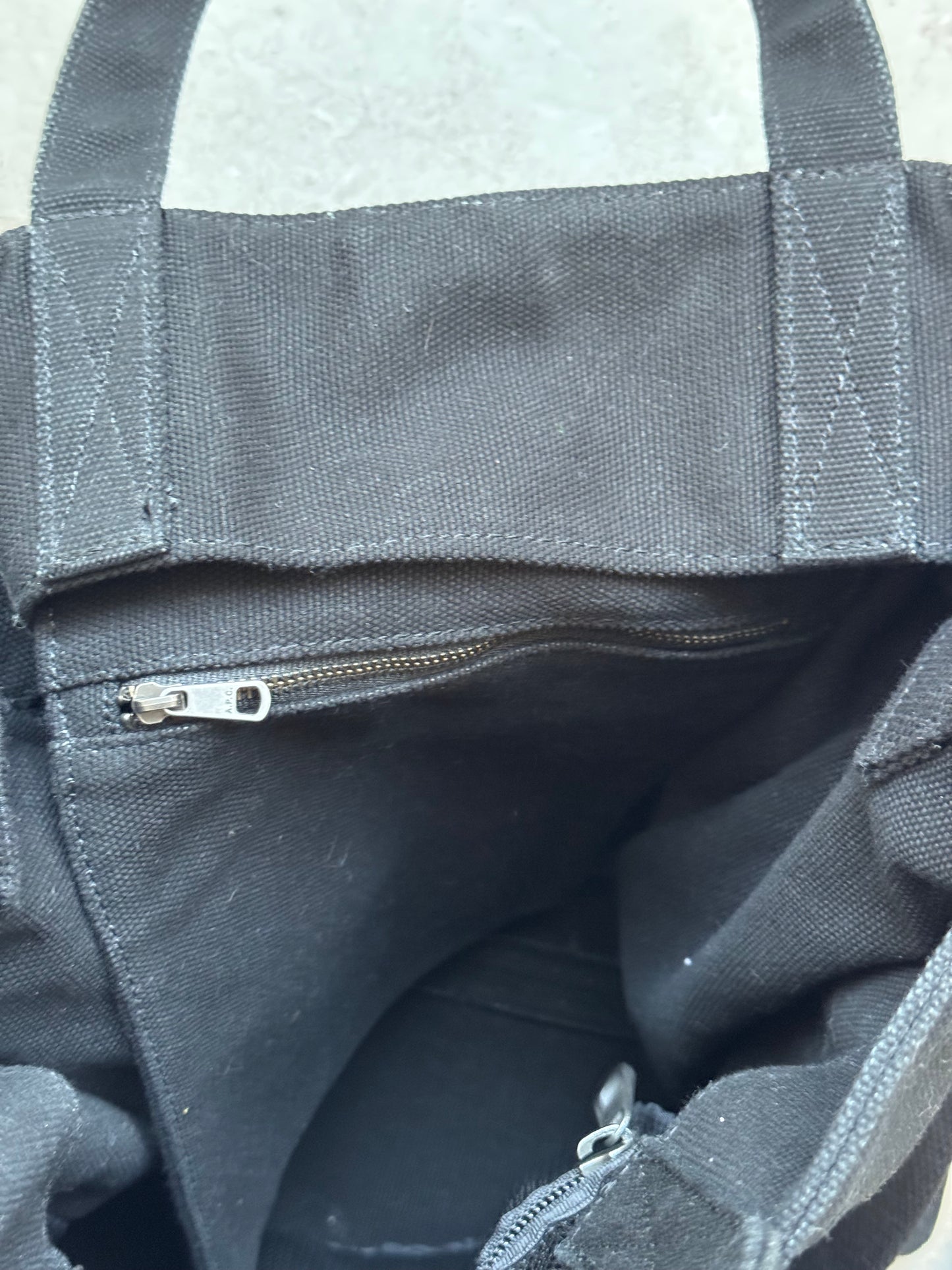 A.P.C. Rue Madame Paris Black Canvas Bag (OS)