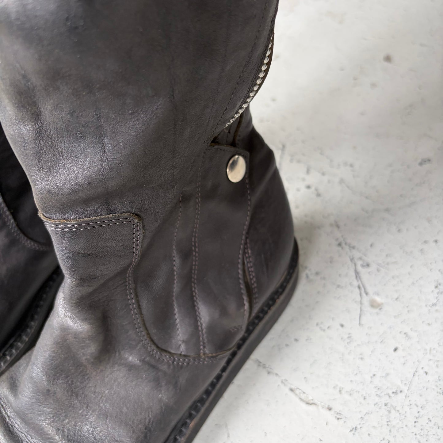 Cinzia Araia High Leg Black Leather Boots (40)