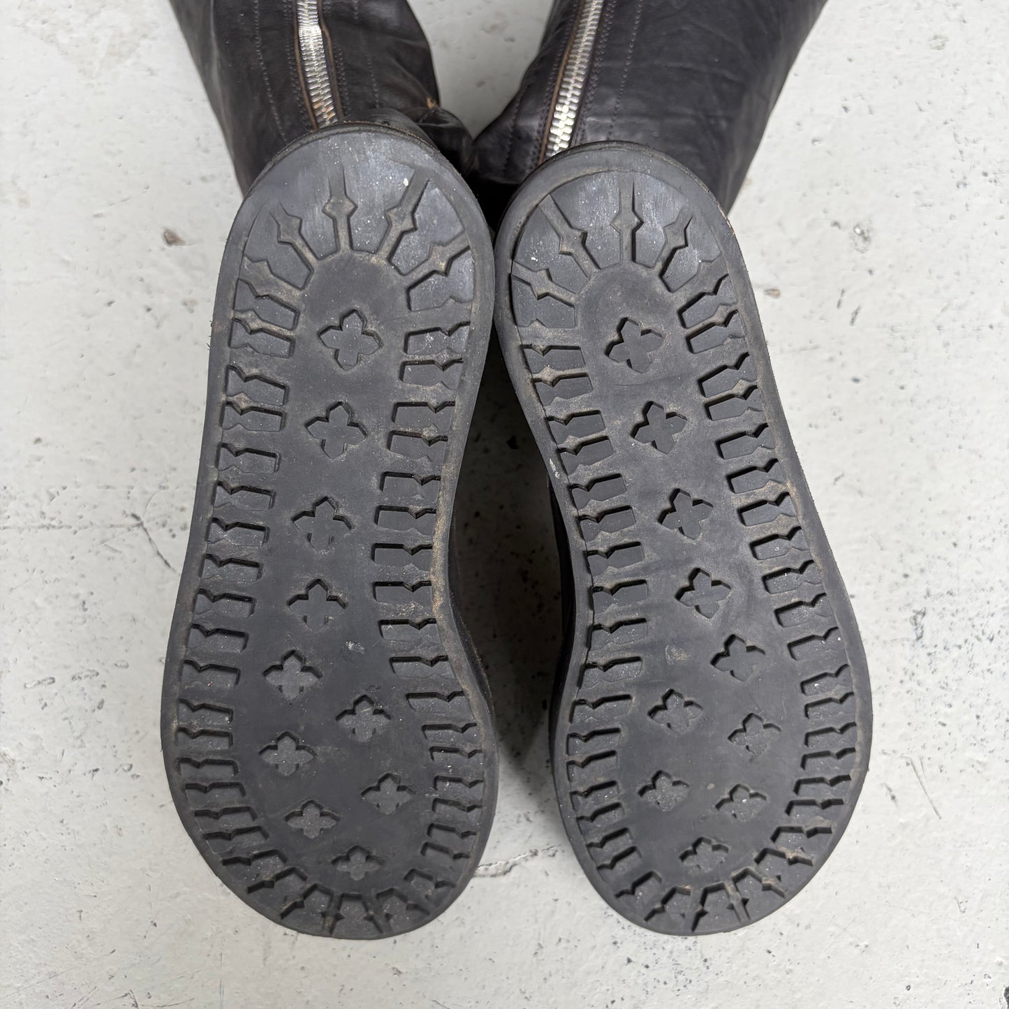 Cinzia Araia High Leg Black Leather Boots (40)