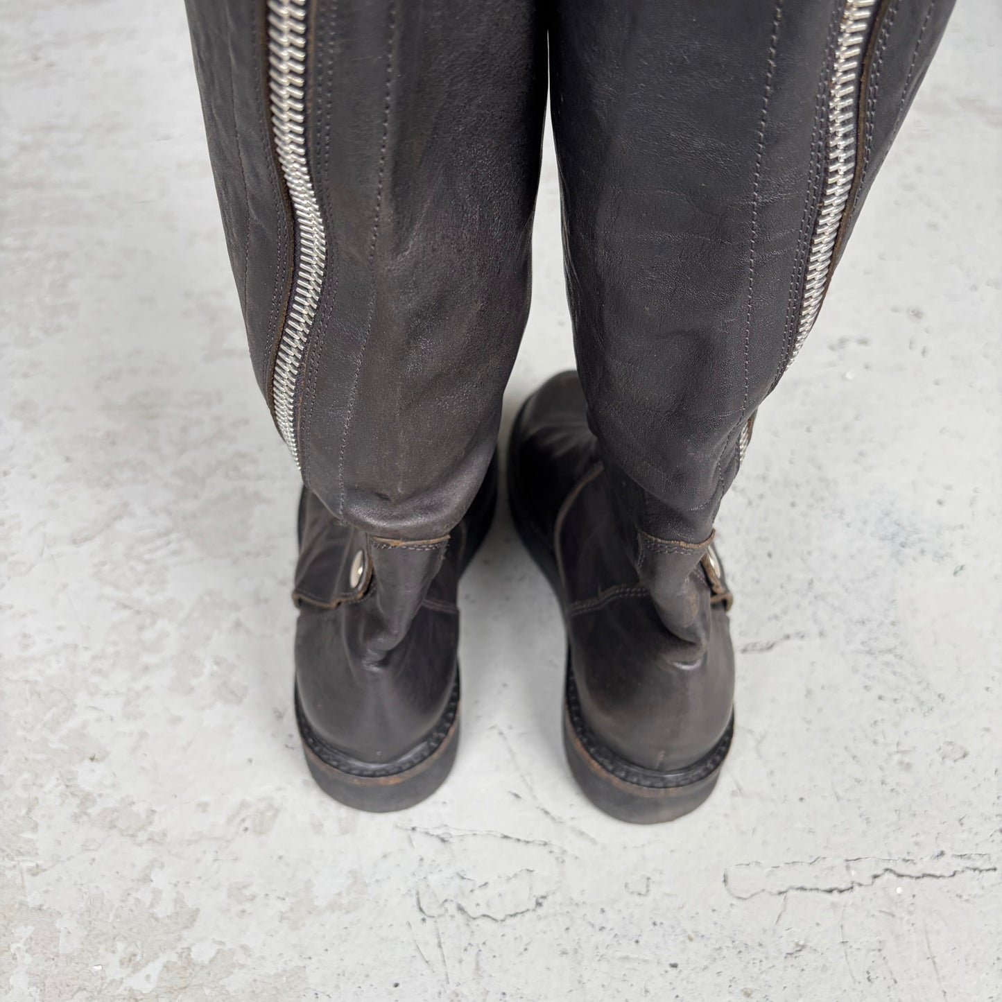Cinzia Araia High Leg Black Leather Boots (40)