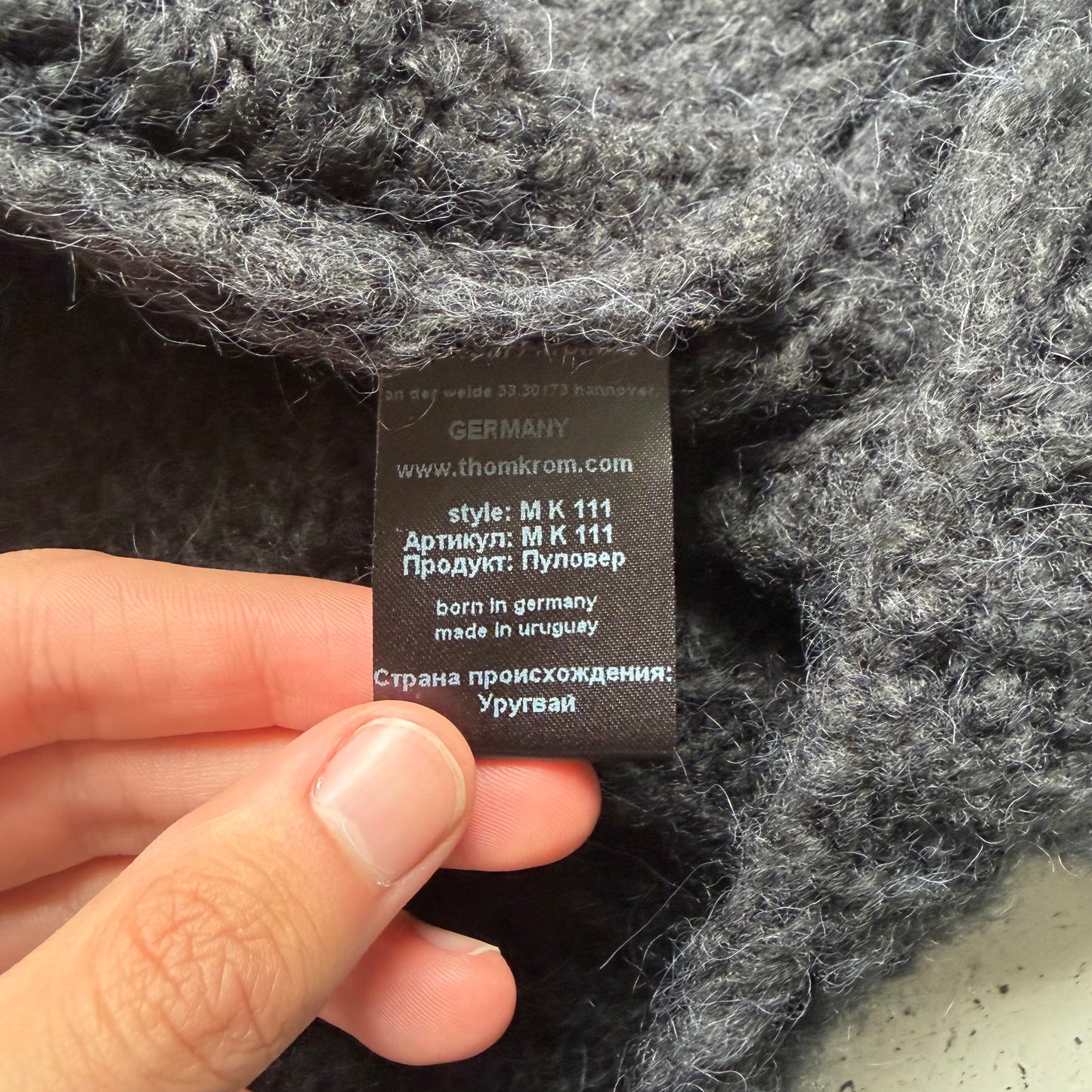 Thom Krom Black Knit Sweater (M)