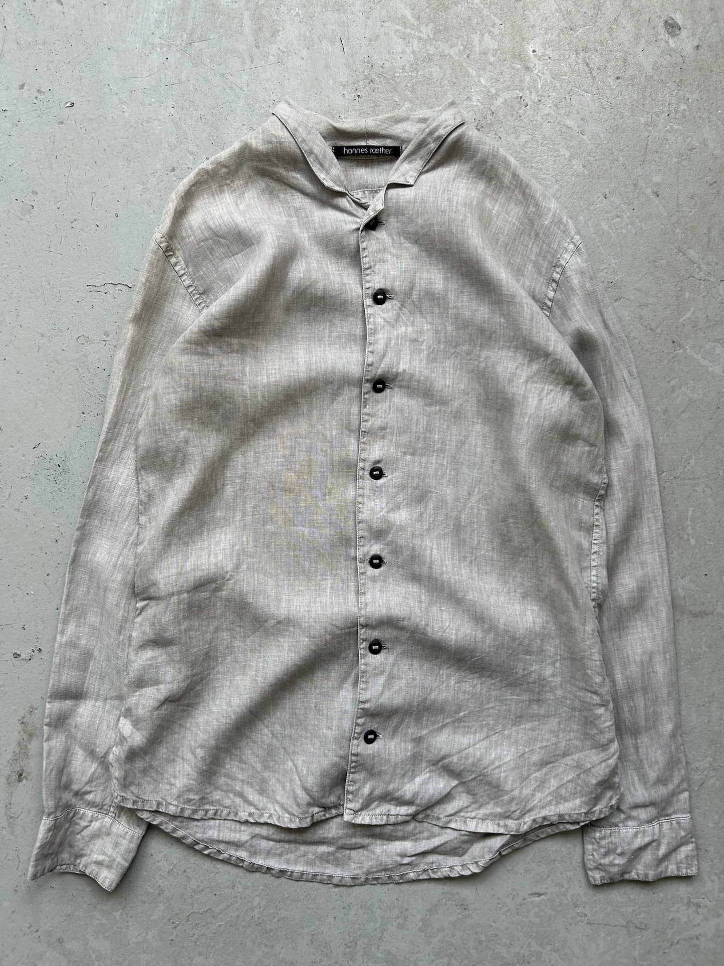 Hannes Roether Linnen Stone Wash Button Up (S)