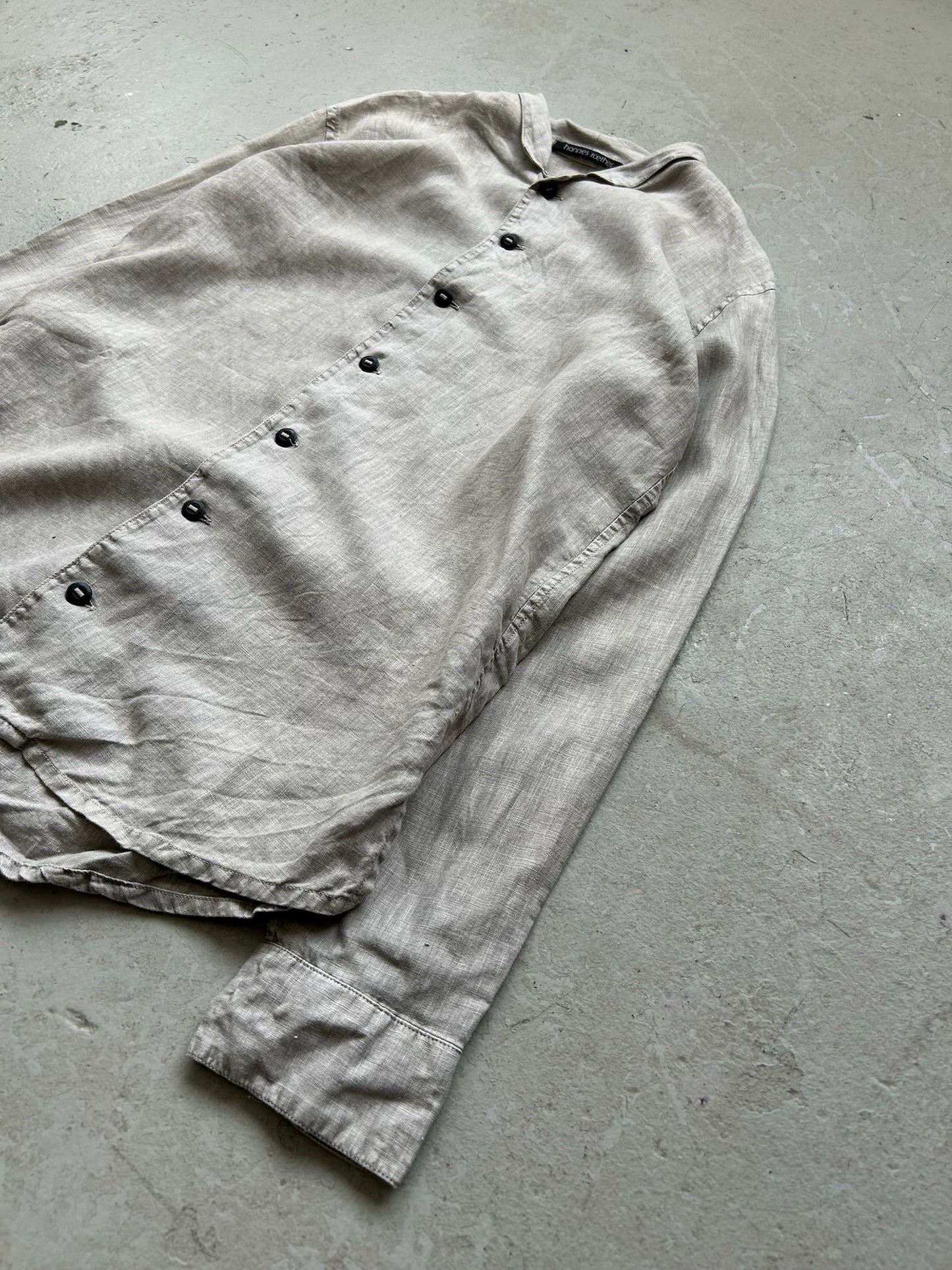 Hannes Roether Linnen Stone Wash Button Up (S)