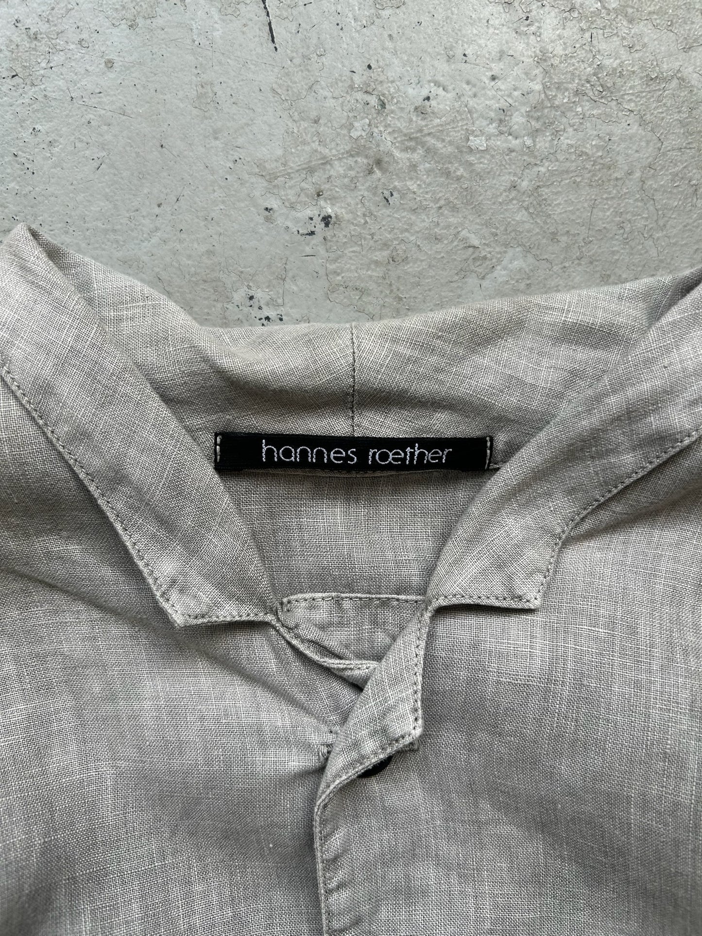 Hannes Roether Linnen Stone Wash Button Up (S)