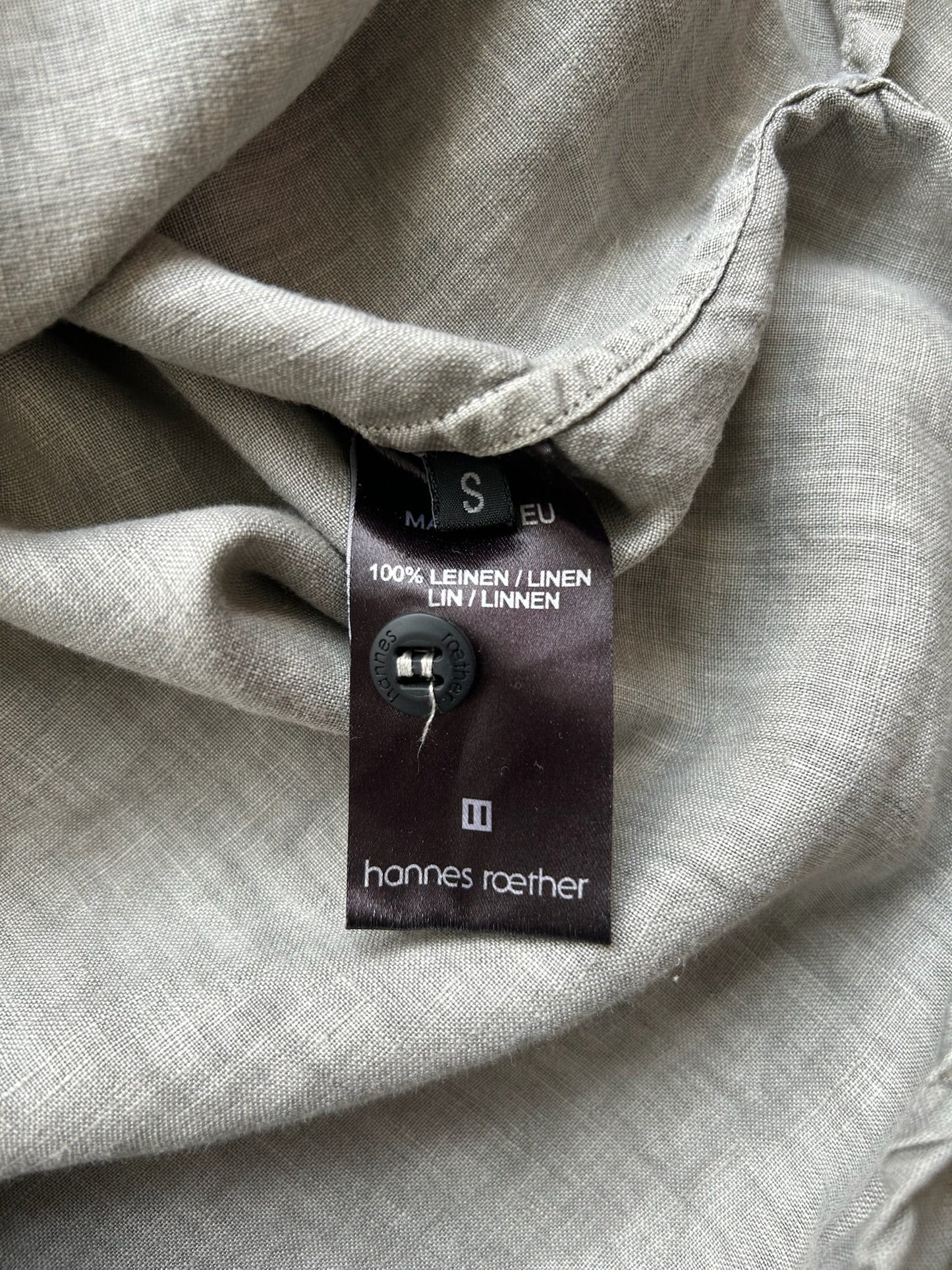 Hannes Roether Linnen Stone Wash Button Up (S)