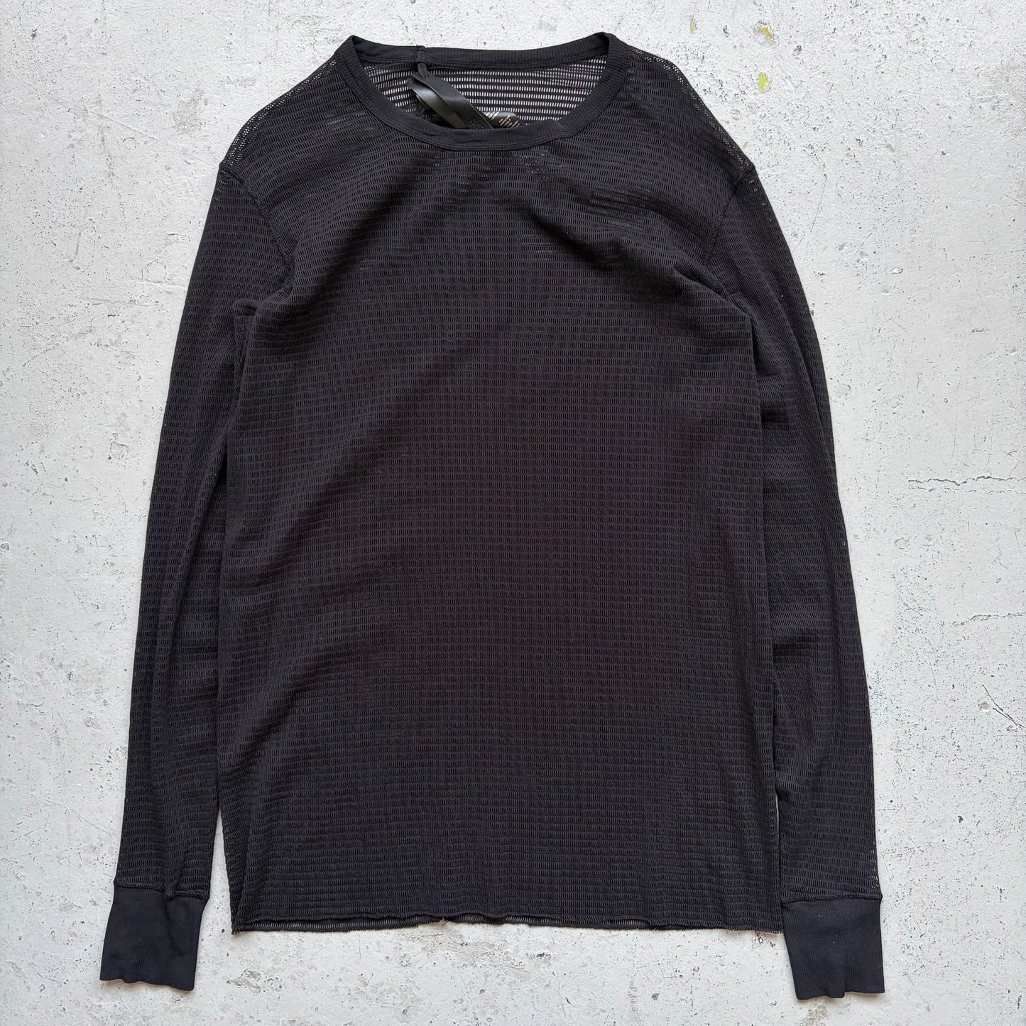 Boris Bidjan Saberi SS24 LS Object Dyed Black Long Sleeve Shirt (M)