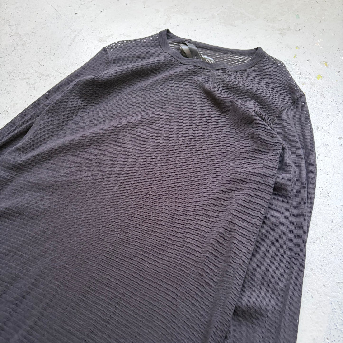 Boris Bidjan Saberi SS24 LS Object Dyed Black Long Sleeve Shirt (M)