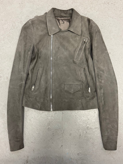 Rick Owens FW19 Larry Grey Suede Stooges Jacket (44)