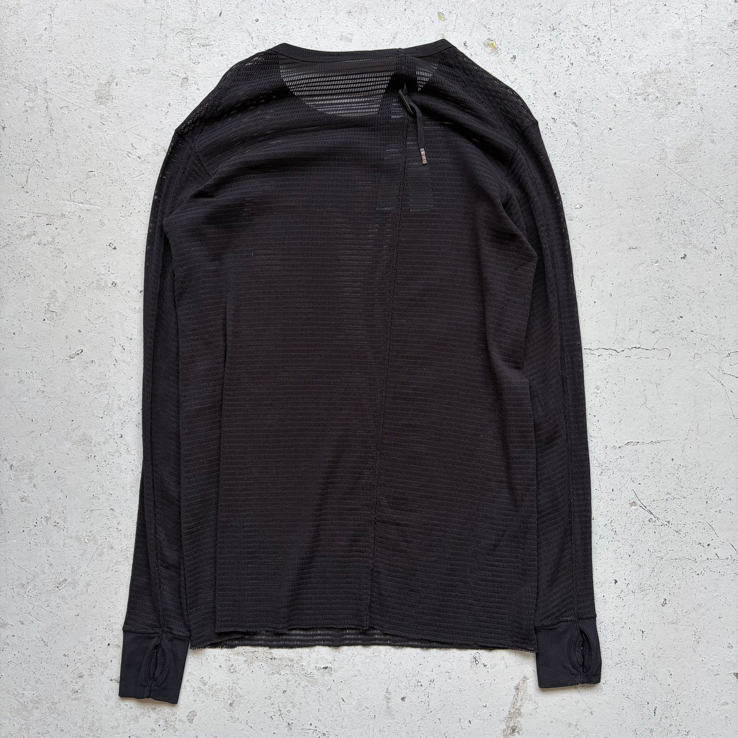 Boris Bidjan Saberi SS24 LS Object Dyed Black Long Sleeve Shirt (M)