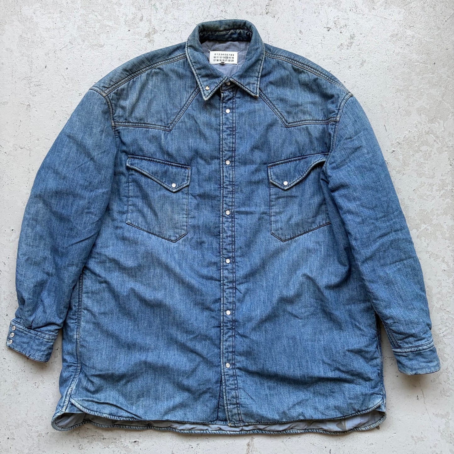 Maison Margiela FW19 Quilted Denim Jacket (41)