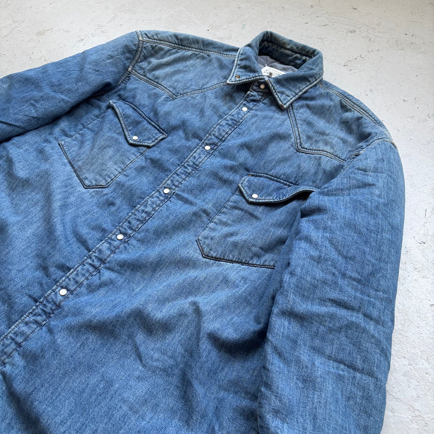 Maison Margiela FW19 Quilted Denim Jacket (41)