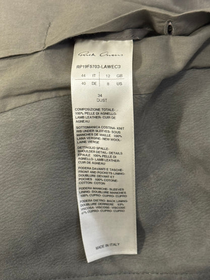 Rick Owens FW19 Larry Grey Suede Stooges Jacket (44)